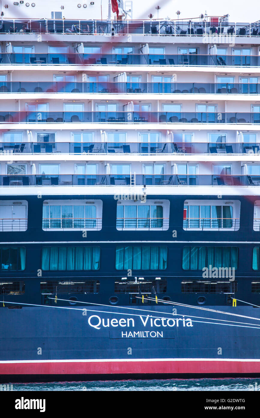 Mme la reine Victoria de paquebot de luxe Banque D'Images