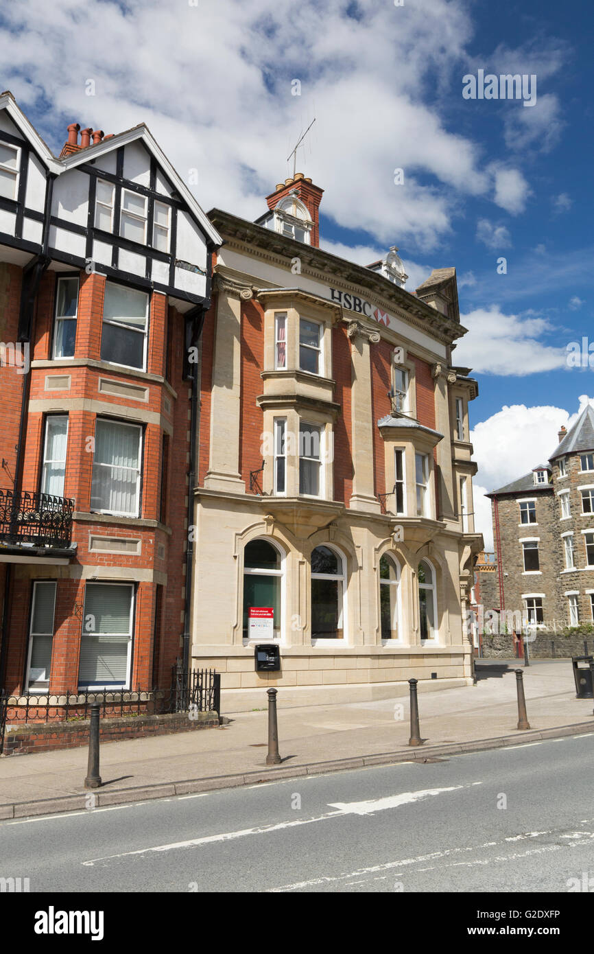 La Banque HSBC Middleton St Rhayader Powys Pays de Galles UK Banque D'Images