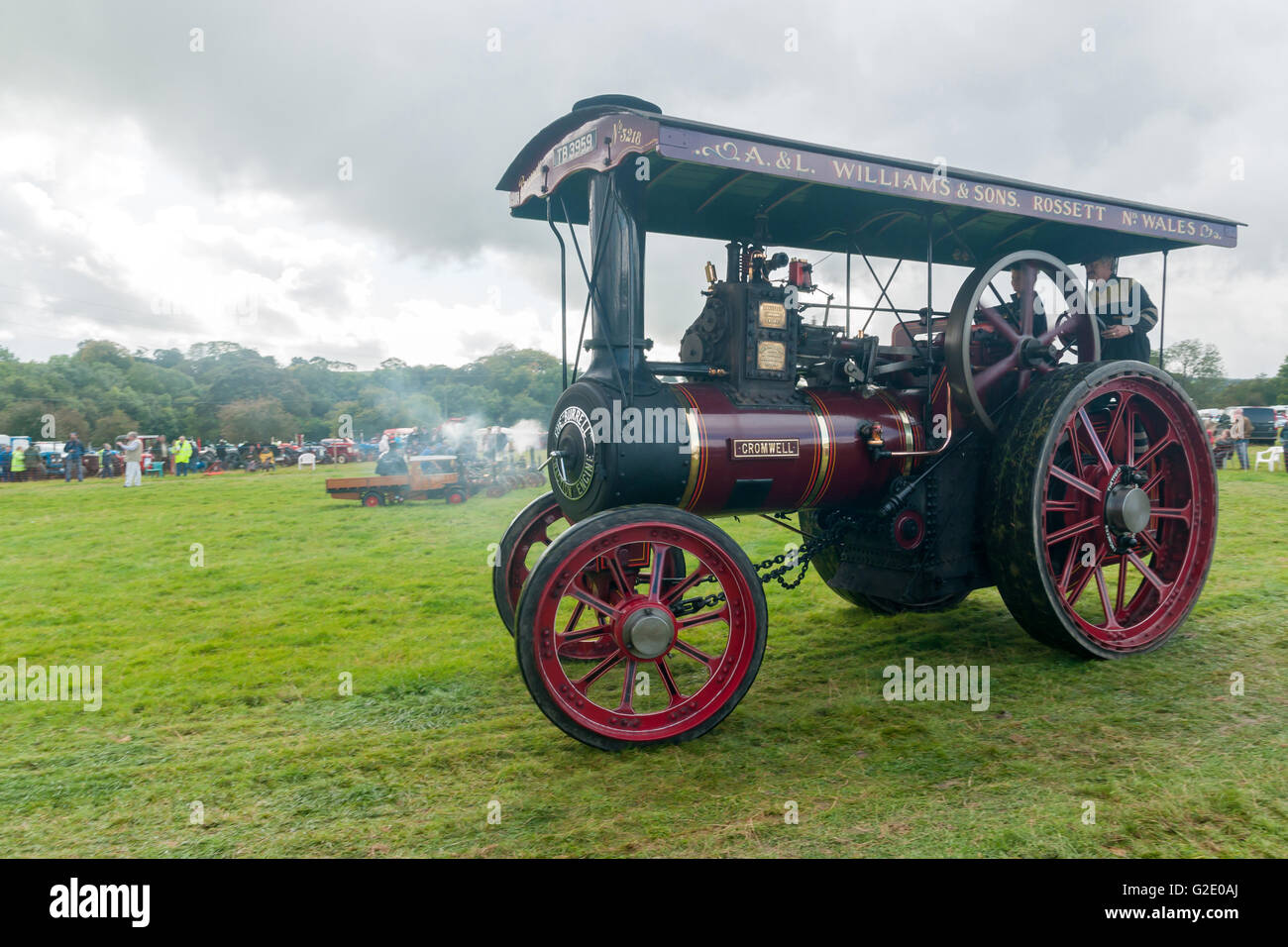 Moteur de traction à vapeur Cromwell au Vintage véhicule et rassemblement à vapeur du nord du Pays de Galles Corwen Banque D'Images