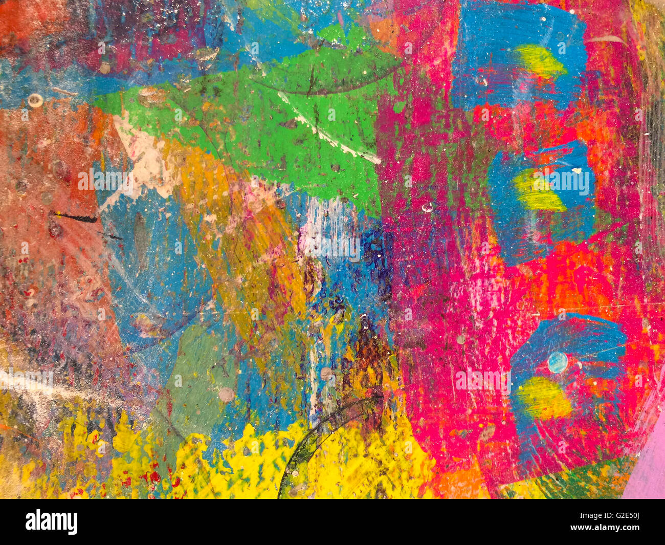 Détail de la table de travail de l'artiste Banque D'Images