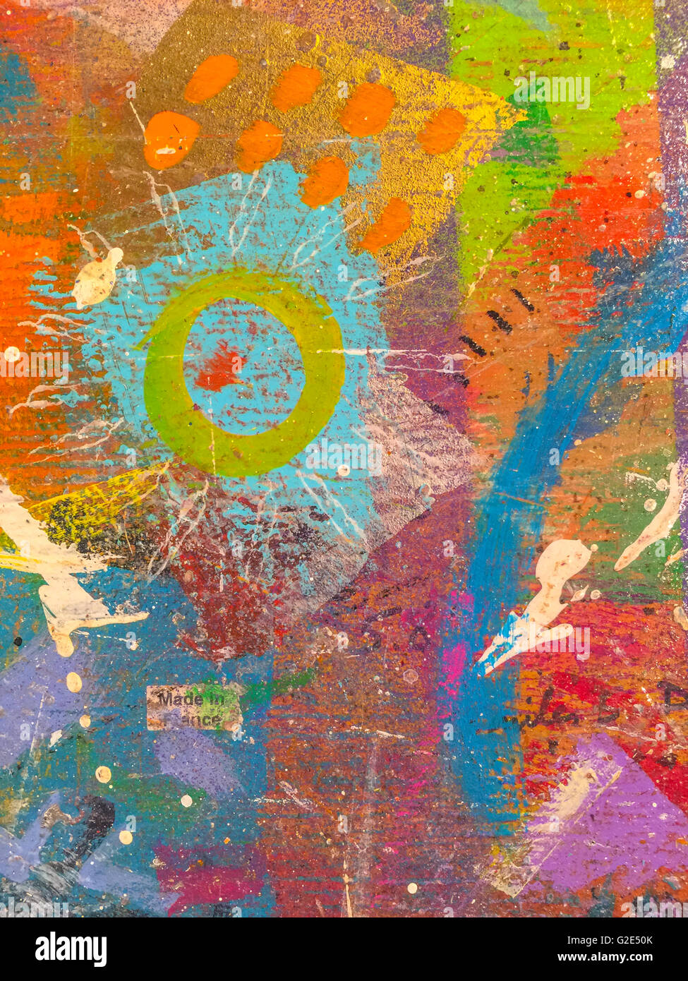 Détail de la table de travail de l'artiste Banque D'Images