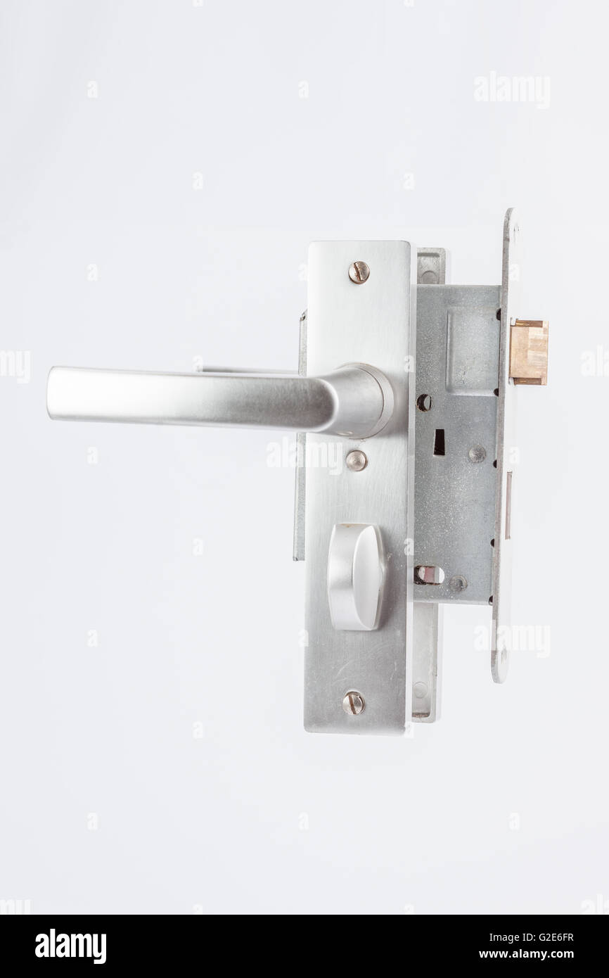 Une serrure de sécurité avec cylindre et poignée de porte clés Banque D'Images