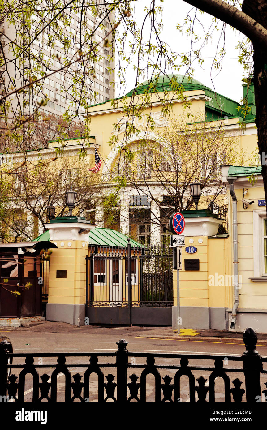 Maison Spaso, la résidence de l'Ambassadeur des États-Unis à la Fédération de Russie Banque D'Images