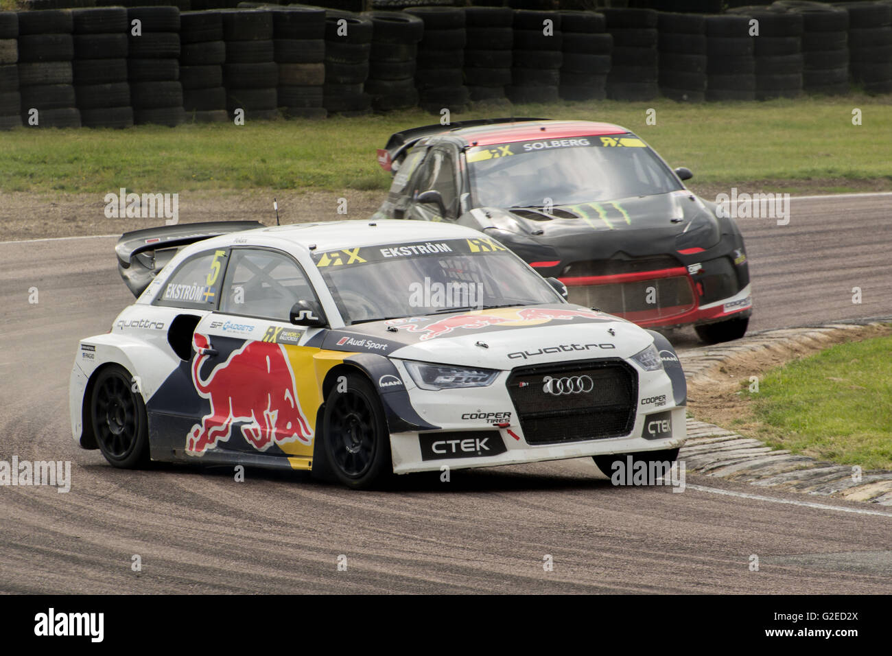 Lydden Hill, Kent, UK. 29 mai, 2016. Mattias Ekstrom pilote de Rallycross (SWE) et EKS (SWE) lors de la finale du Championnat du monde des voitures de sport à Lydden Hill Circuit (Photo par Gergo Toth / Alamy Live News) Banque D'Images