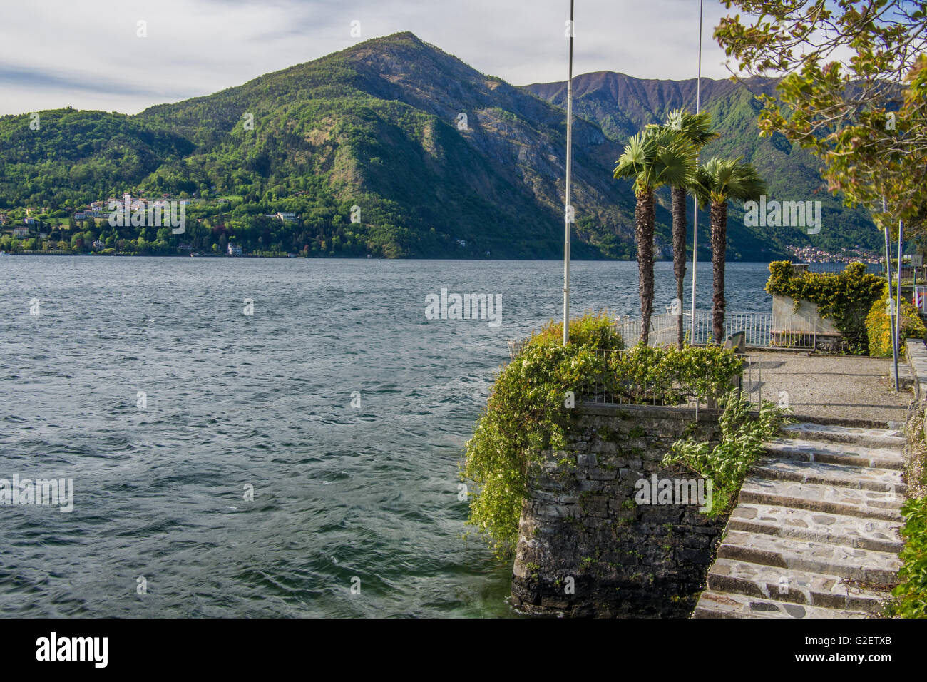 Le lac de Côme, province de Côme, Lombardie, Italie. Banque D'Images