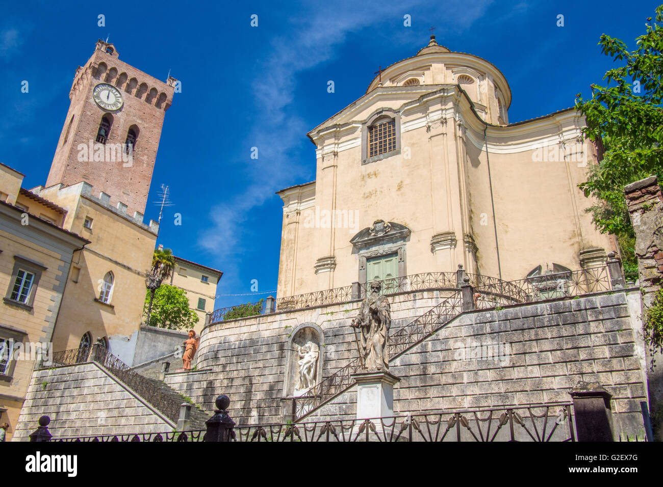 Église Santissimo Crocifisso dans la ville de San Miniato, dans la province de Pise Toscane Italie, région. Banque D'Images