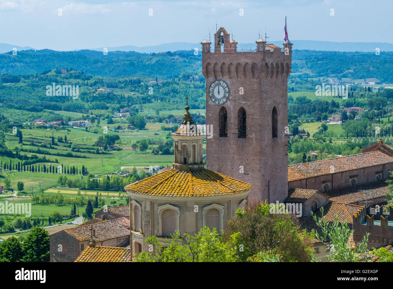Ville de San Miniato, dans la province de Pise Toscane Italie, région. Banque D'Images