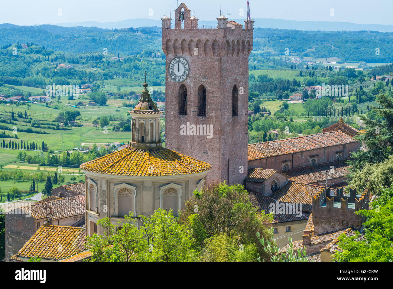 Ville de San Miniato, dans la province de Pise Toscane Italie, région. Banque D'Images
