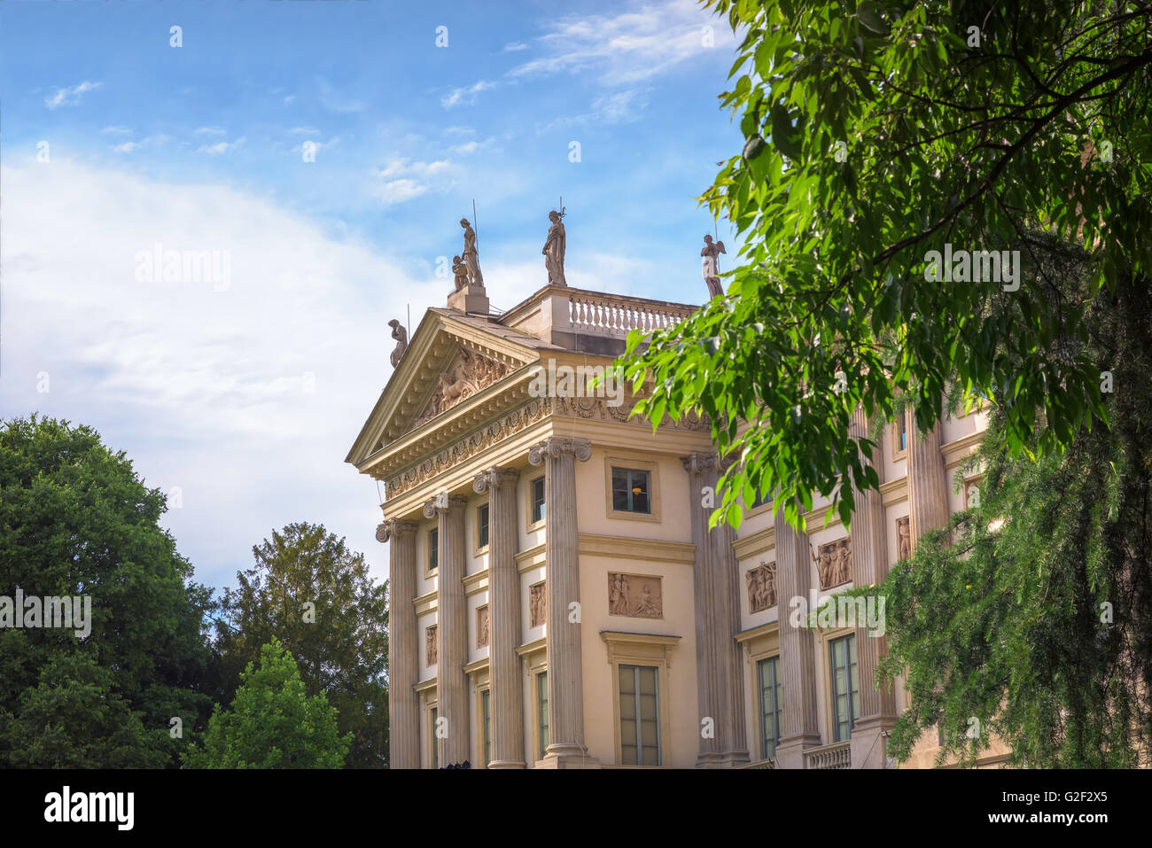Villa Reale, Milan, Italie ; voir de beaux palais néoclassique. Banque D'Images
