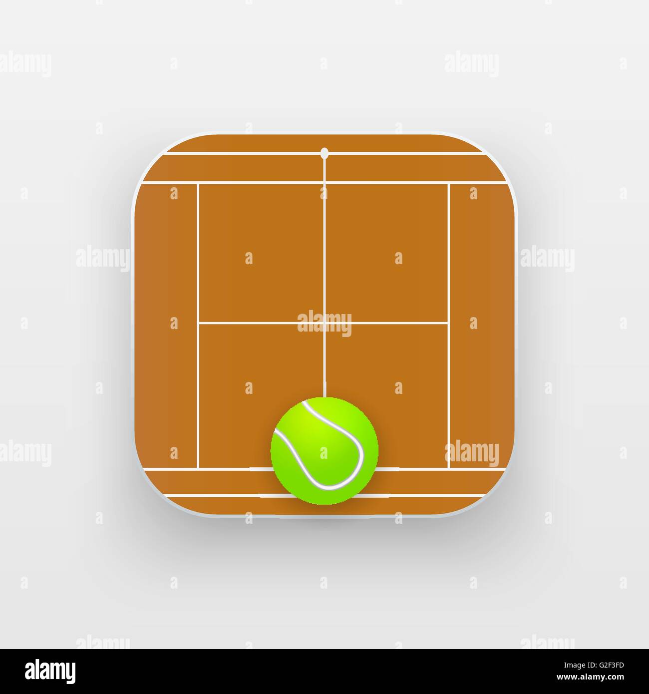 L'icône carré de sport tennis Illustration de Vecteur