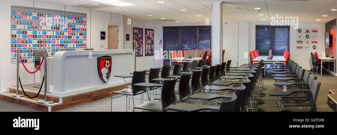 Salle des médias à Bournemouth AFC de la Premier League Banque D'Images