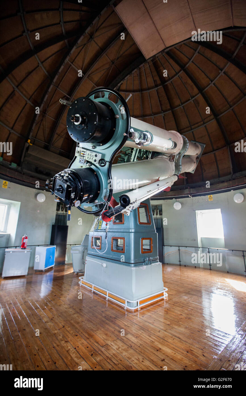 Le télescope Grubb Parsons 1930 à l'observatoire à Saltsjöbaden en dehors de Stockholm, Suède. Banque D'Images