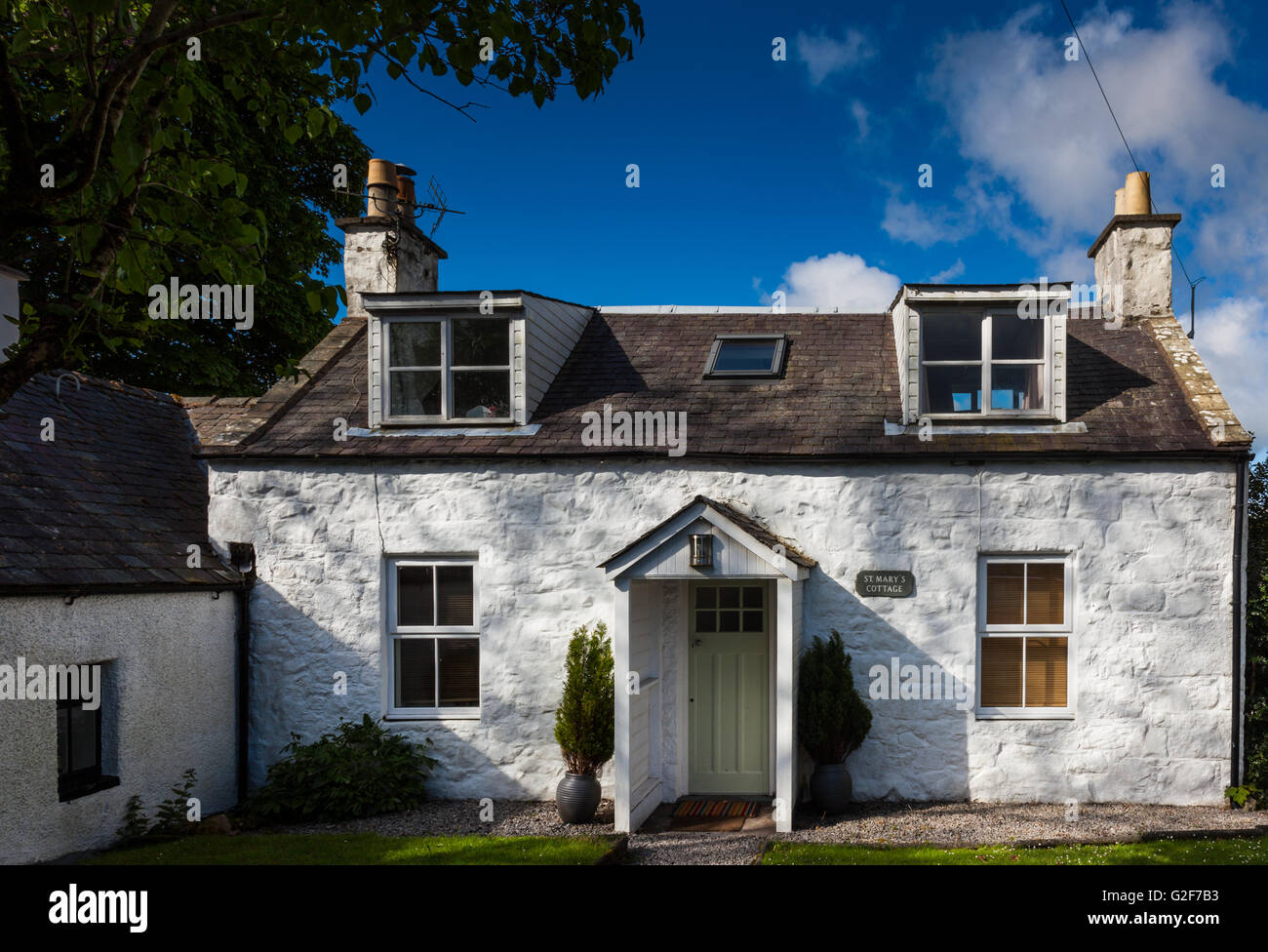 St Mary's Cottage (self-catering), près de Colvend, Dumfries et Galloway, Écosse Banque D'Images