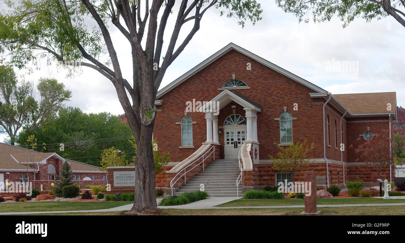 Dans l'église de la ville de Kanab Utah USA Banque D'Images