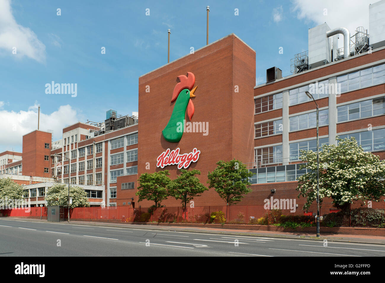 L'usine de Kellogg's situé sur Barton Dock Road entre les domaines de Stretford et Trafford Park dans le Grand Manchester, UK. Banque D'Images