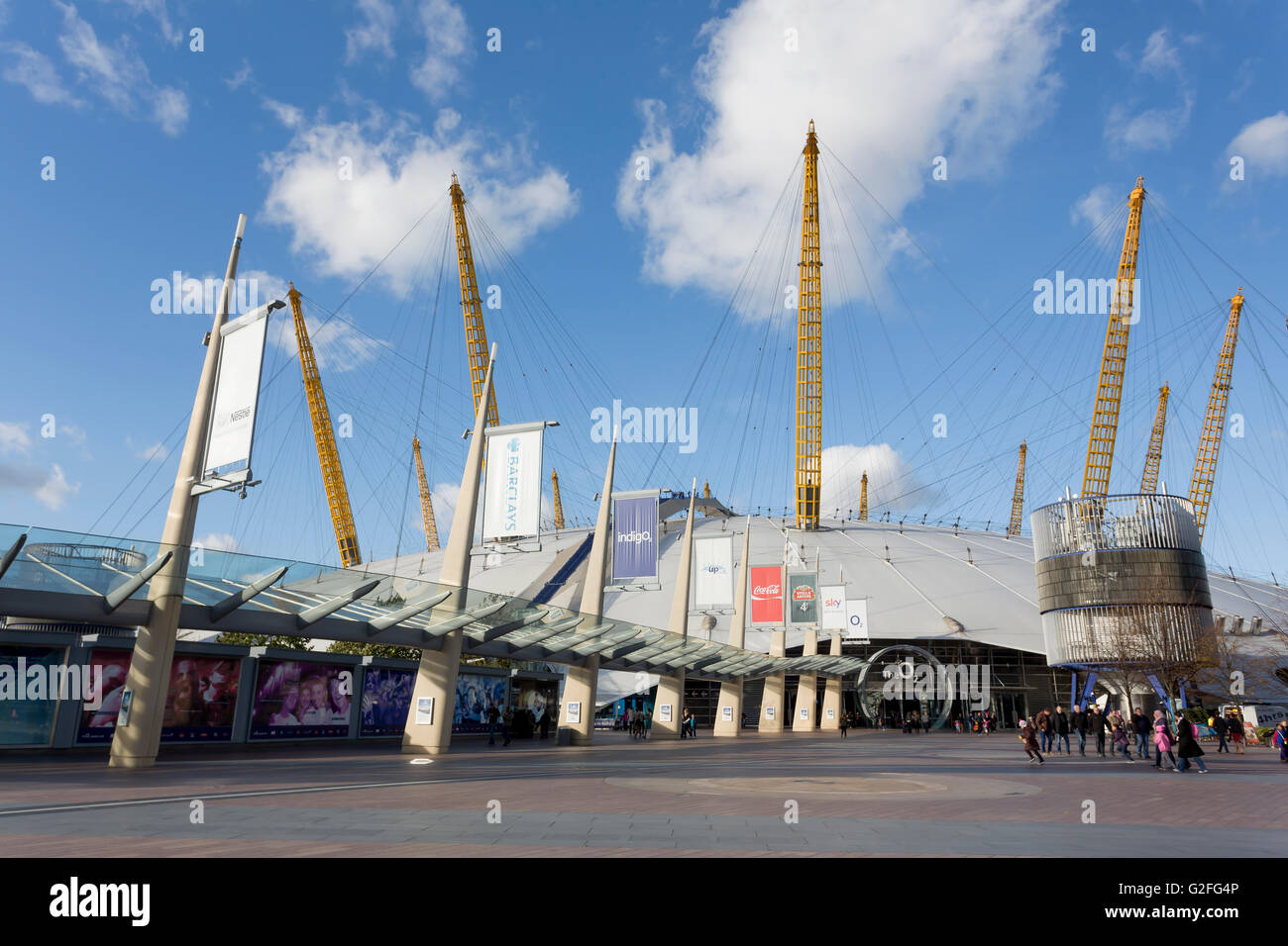 Vue de l'O2 Arena ou Millennium Dome à Greenwich, Londres Banque D'Images