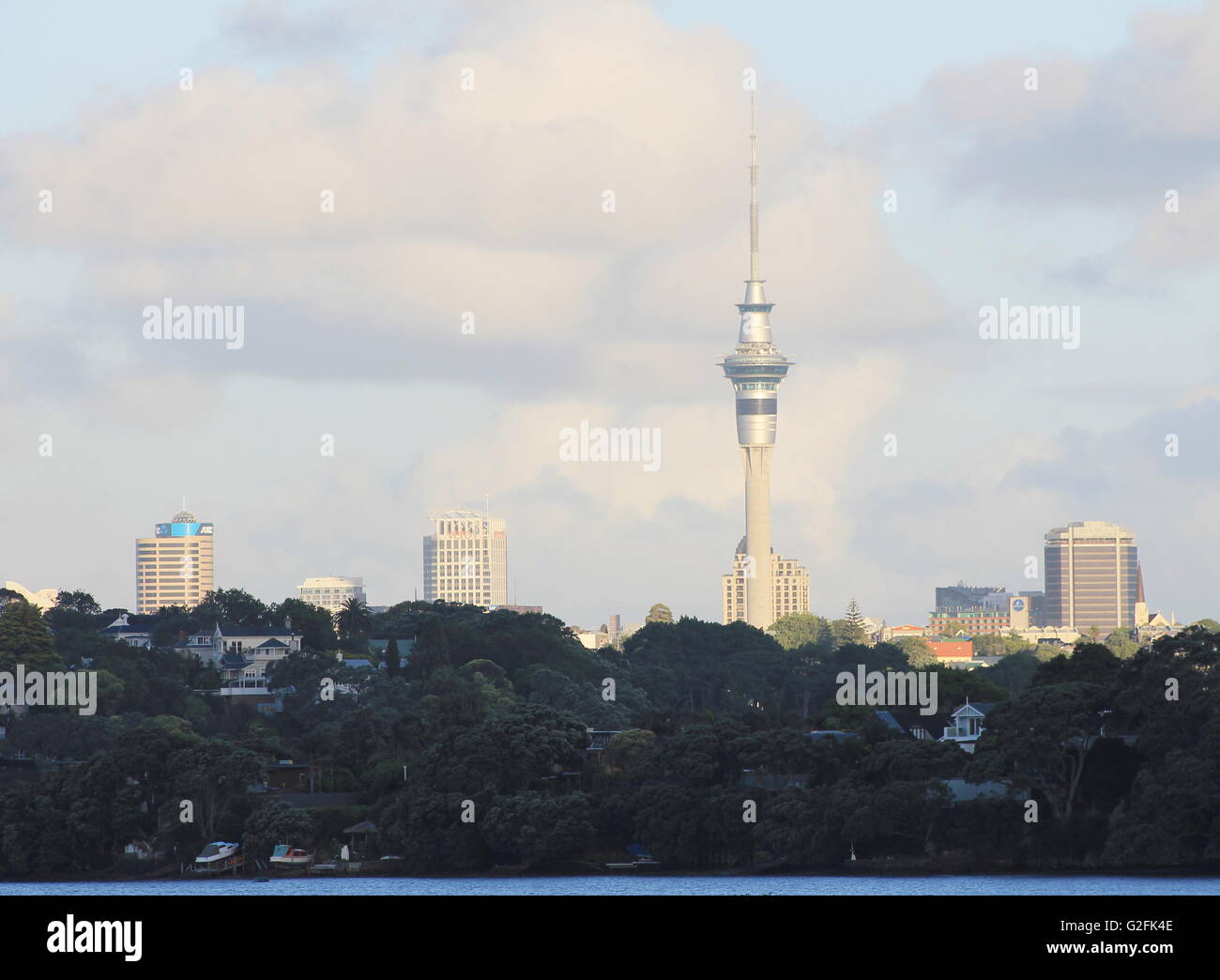 Auckland Sky Tower de Pt Chevalier Banque D'Images