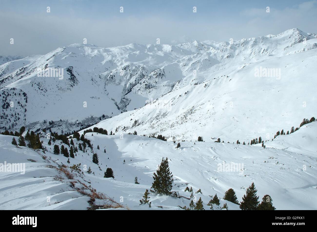Ofelerjoch à proximité de la vallée à proximité de pointe en Autriche Kaltenbach dans vallée du Zillertal Banque D'Images