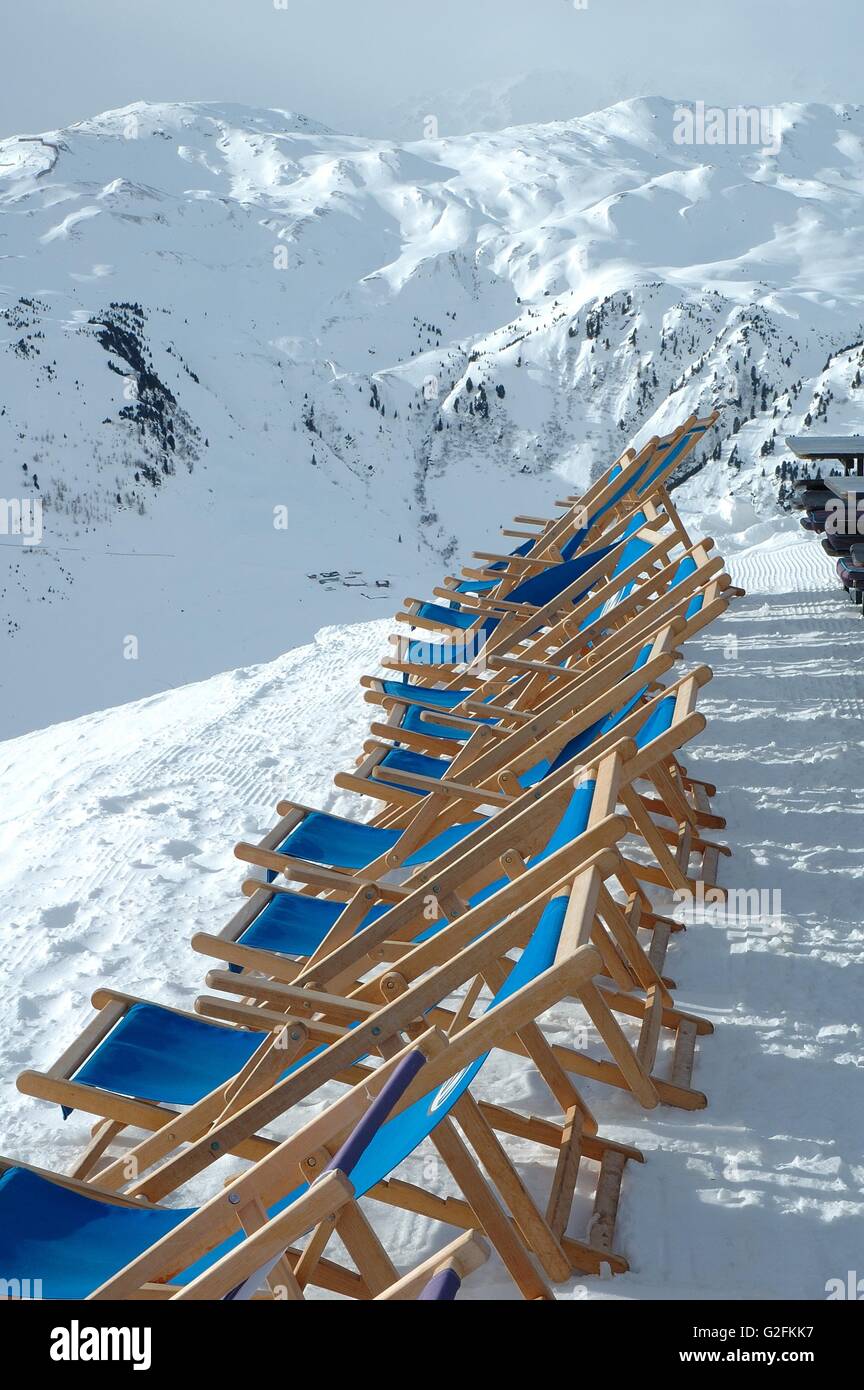 Transats sur Ofelerjoch point culminant en Autriche dans la vallée Zillertal Kaltenbach à proximité Banque D'Images