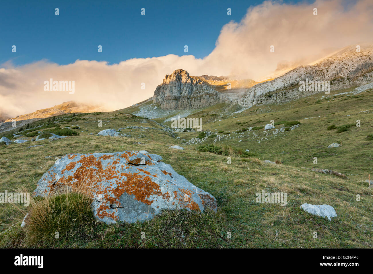 Aisa vallée dans les Pyrénées, Huesca, Aragón, Espagne. Banque D'Images