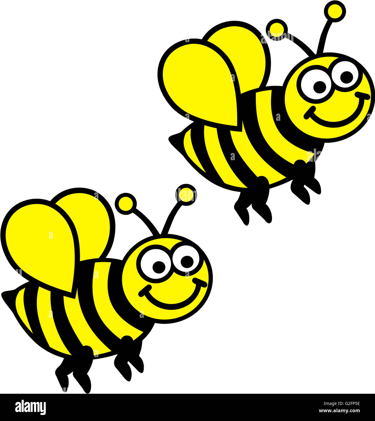 Couple d’abeilles Banque D'Images