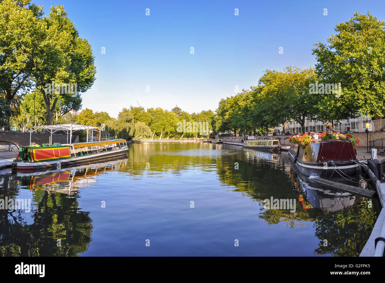 La petite Venise canal sur Londres, Royaume-Uni Banque D'Images