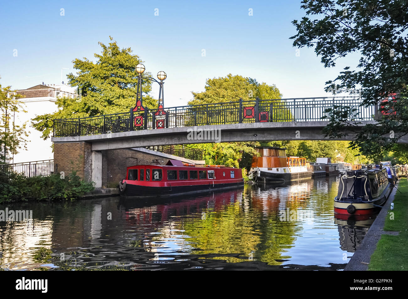 La petite Venise canal sur Londres, Royaume-Uni Banque D'Images