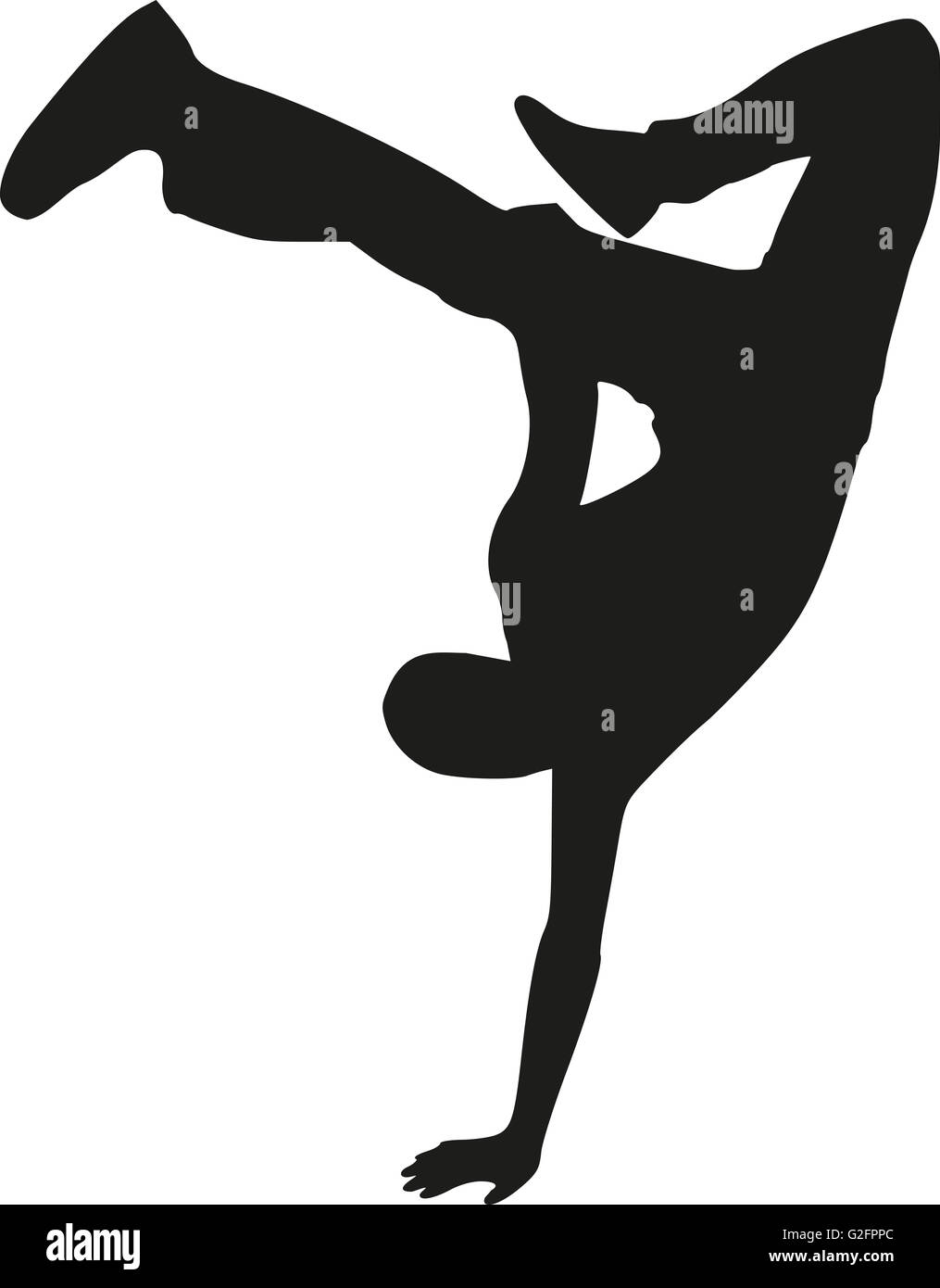 Silhouette breakdance Banque D'Images