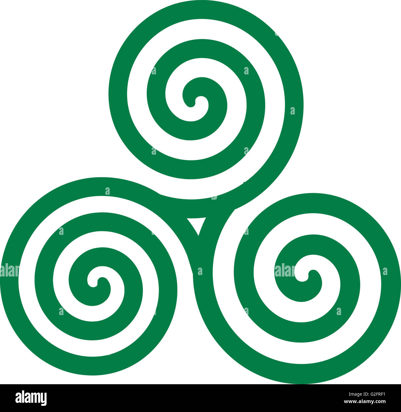 Spirale celtique verte Banque D'Images