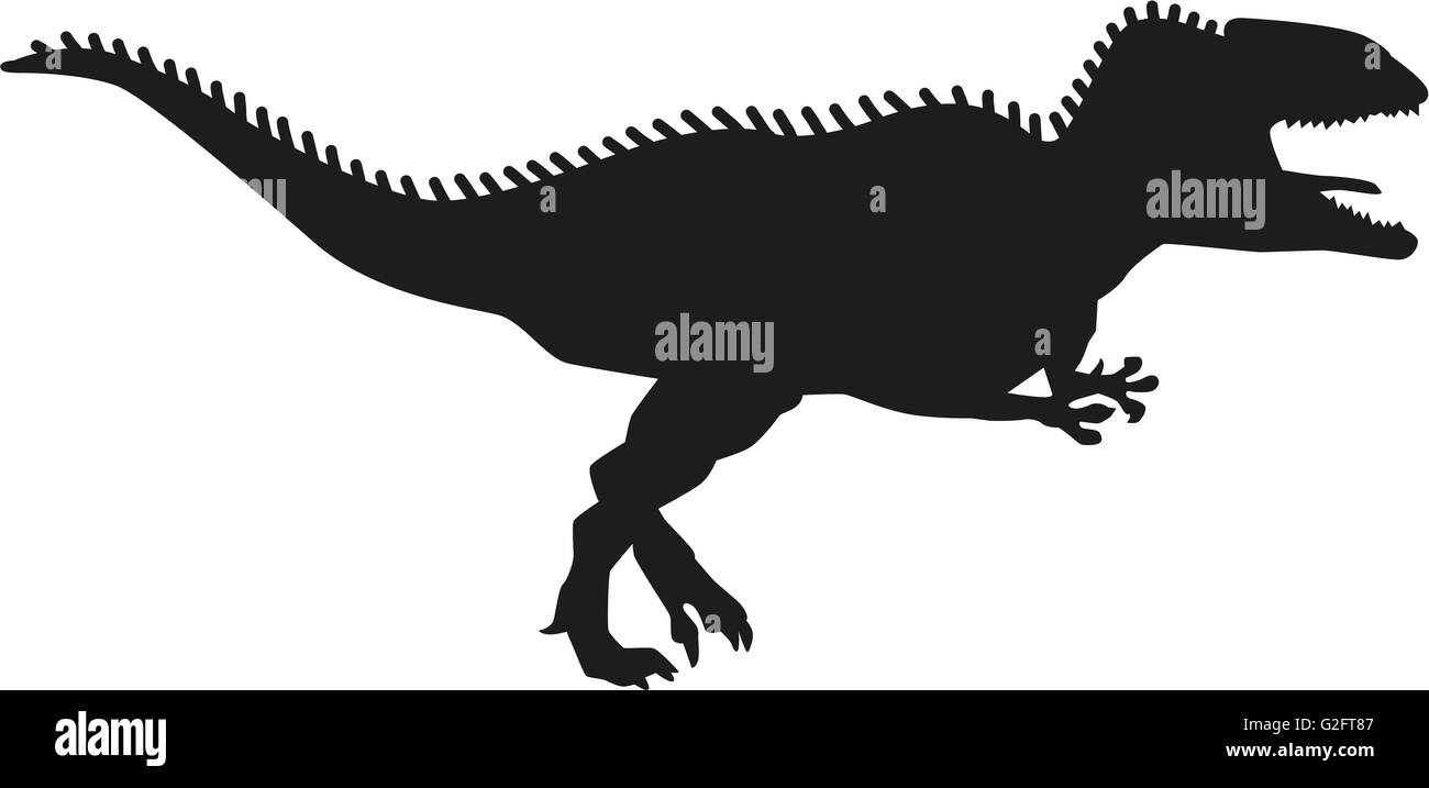 Silhouette gigantosaurus en colère Banque D'Images