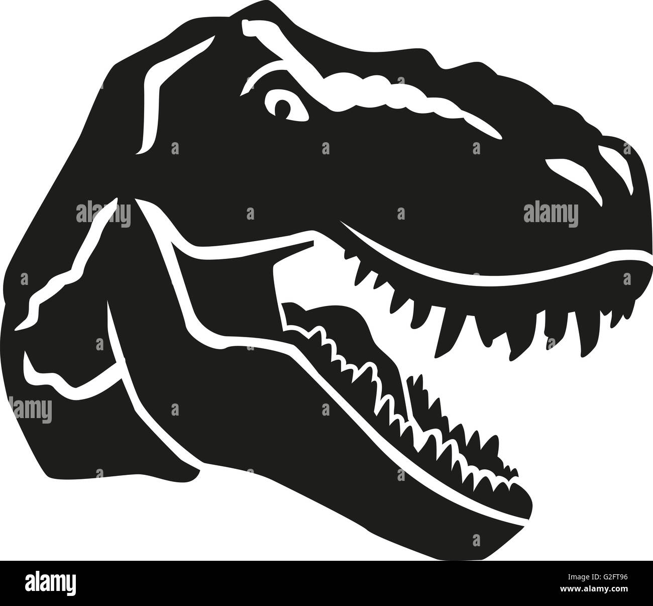 Tête de tyrannosaure en colère Banque D'Images