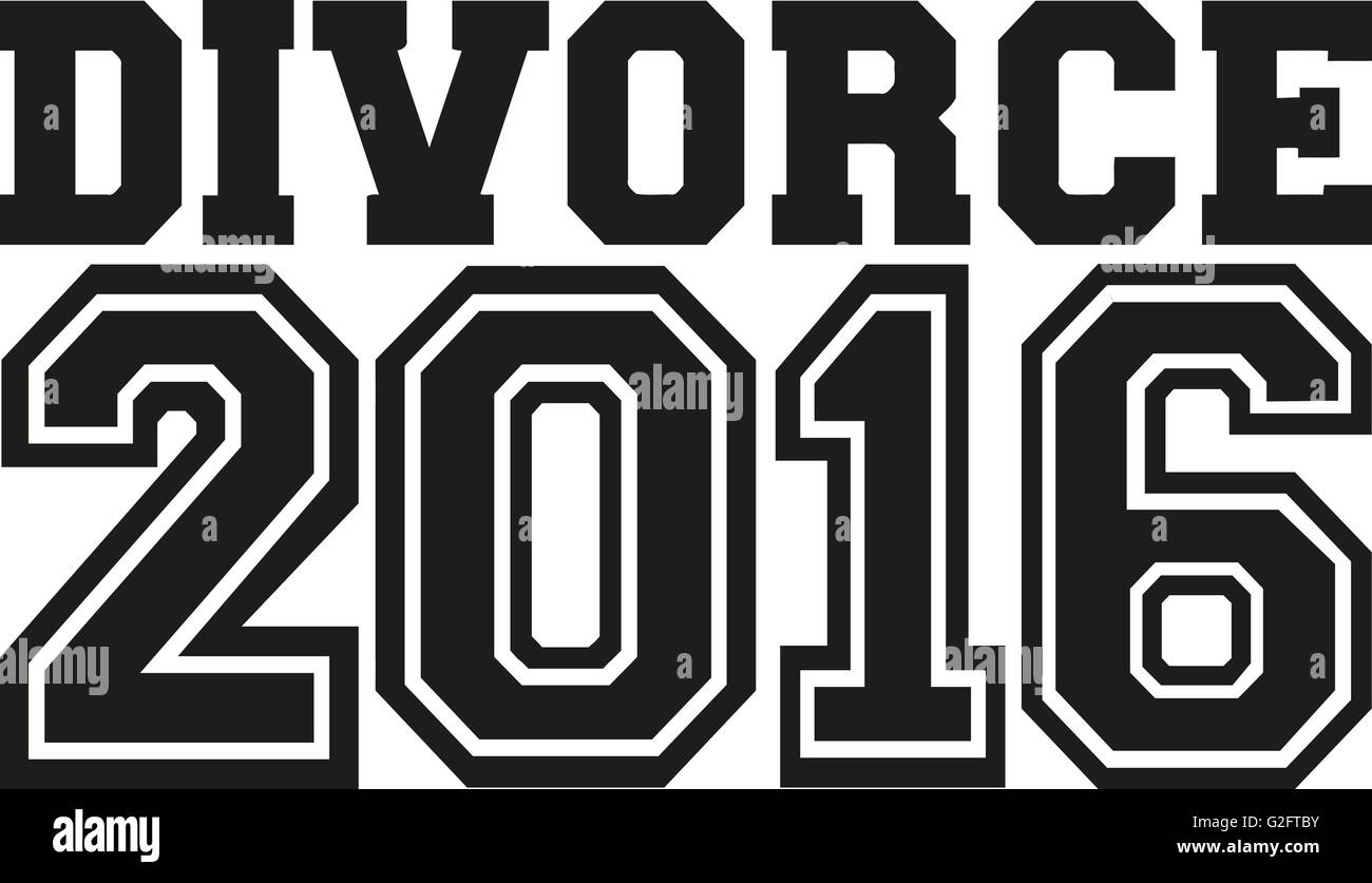 2016 Le divorce font Banque D'Images