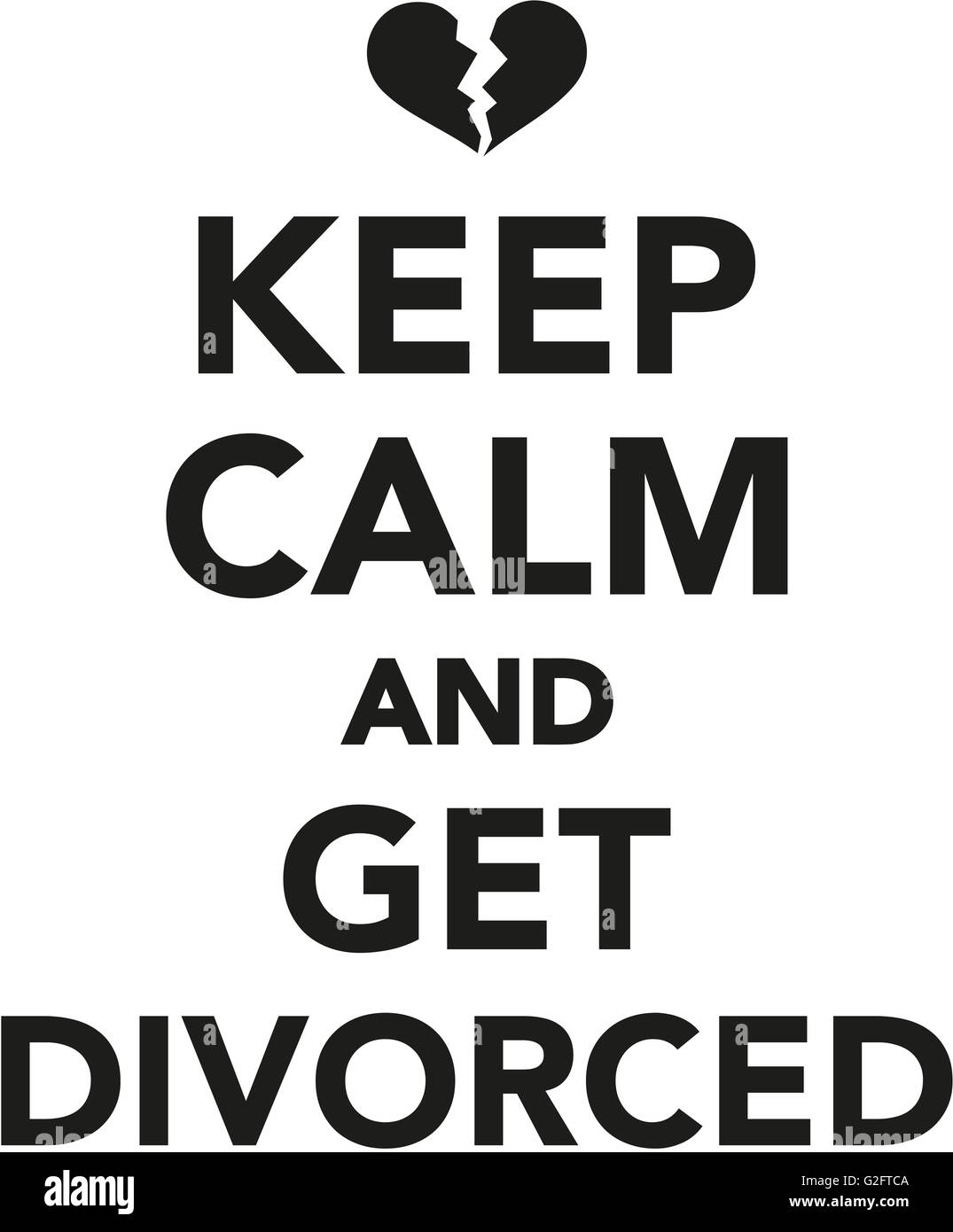 Restez calme et divorcer Banque D'Images