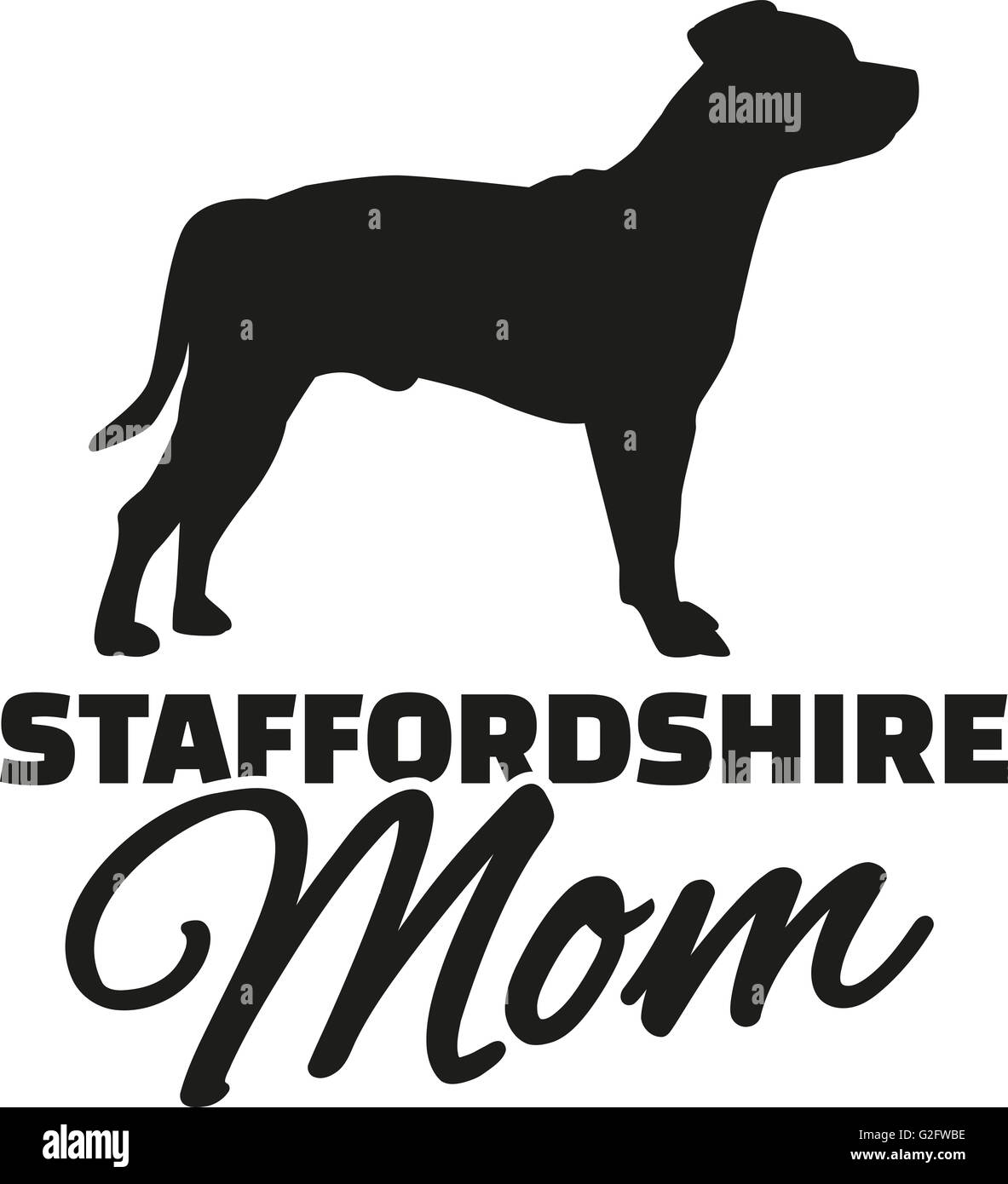 Staffordshire Terrier Maman Banque D'Images