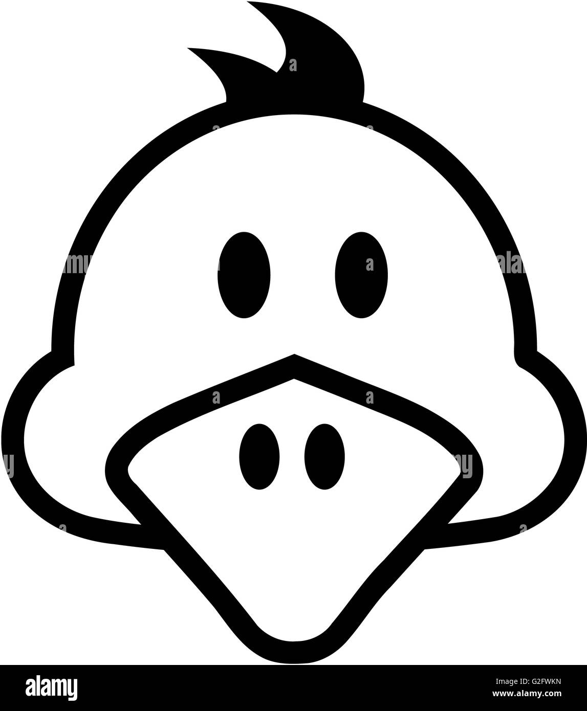 Visage comique canard Banque D'Images