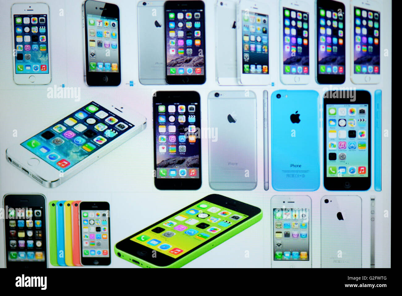 Internet Explorer Navigateur montrant l'écran du téléphone d'Apple sur un écran de l'Ipad Banque D'Images