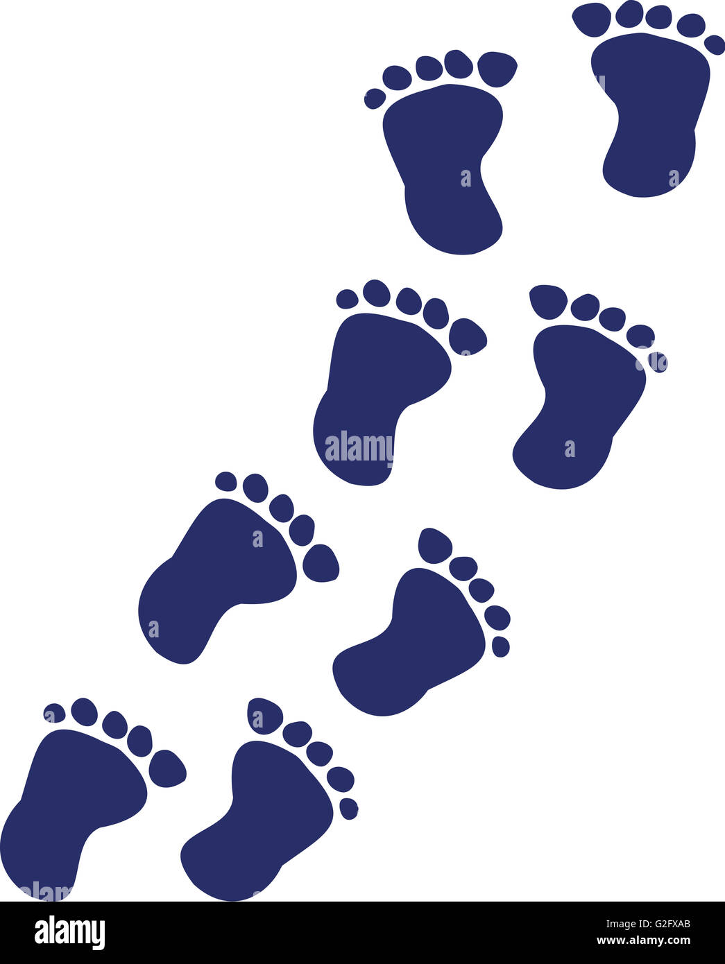Pieds De Bebe Des Traces De La Marche Photo Stock Alamy