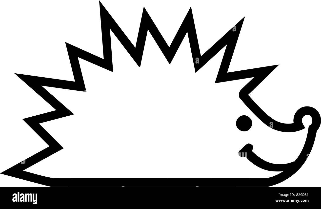 Logo hérisson Banque d'images noir et blanc - Alamy