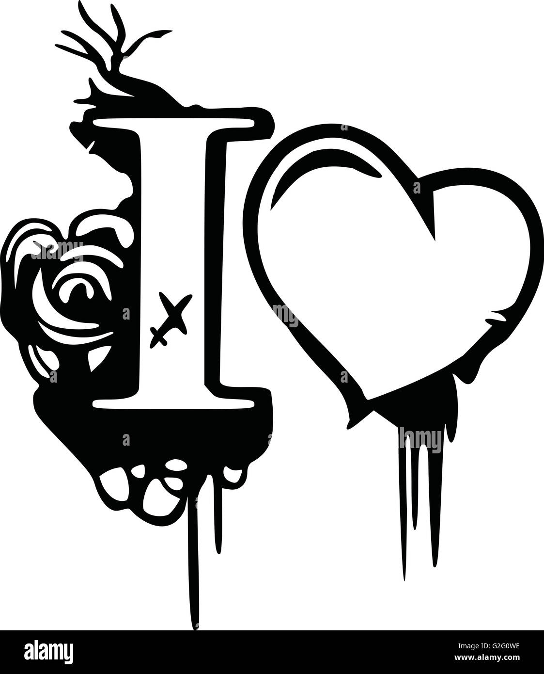 J’adore les gothique Banque D'Images