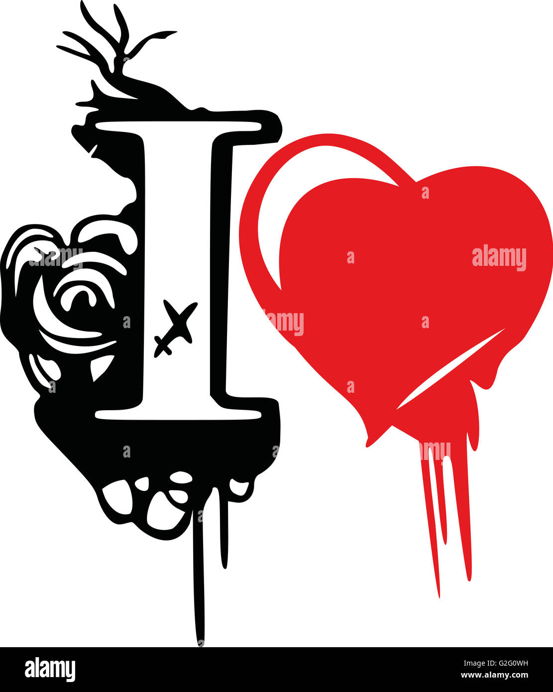 Gothique, j’aime Banque D'Images