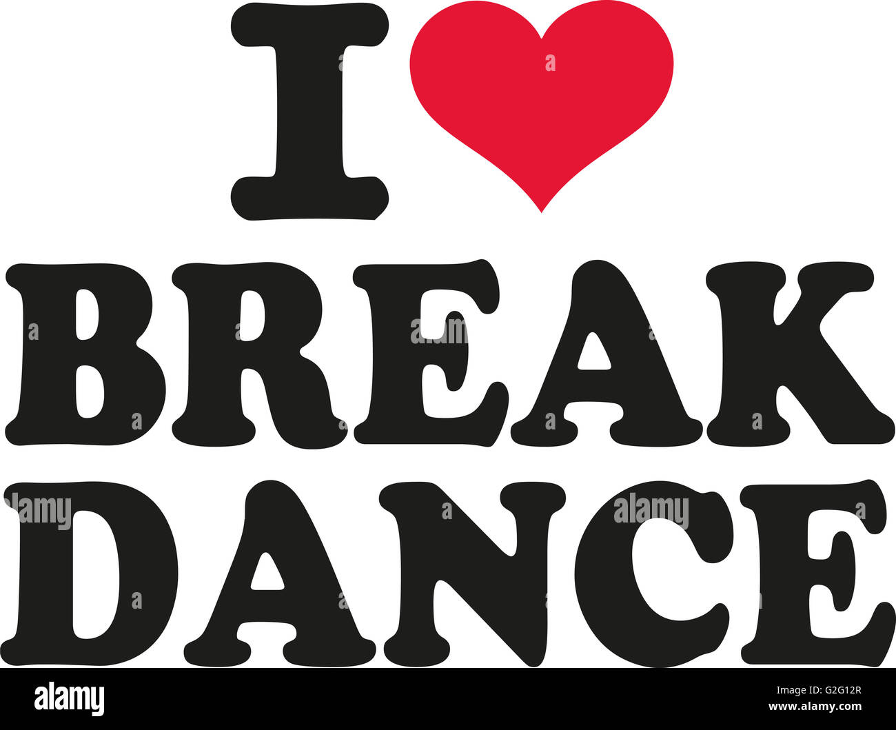 J'adore le breakdance Banque D'Images