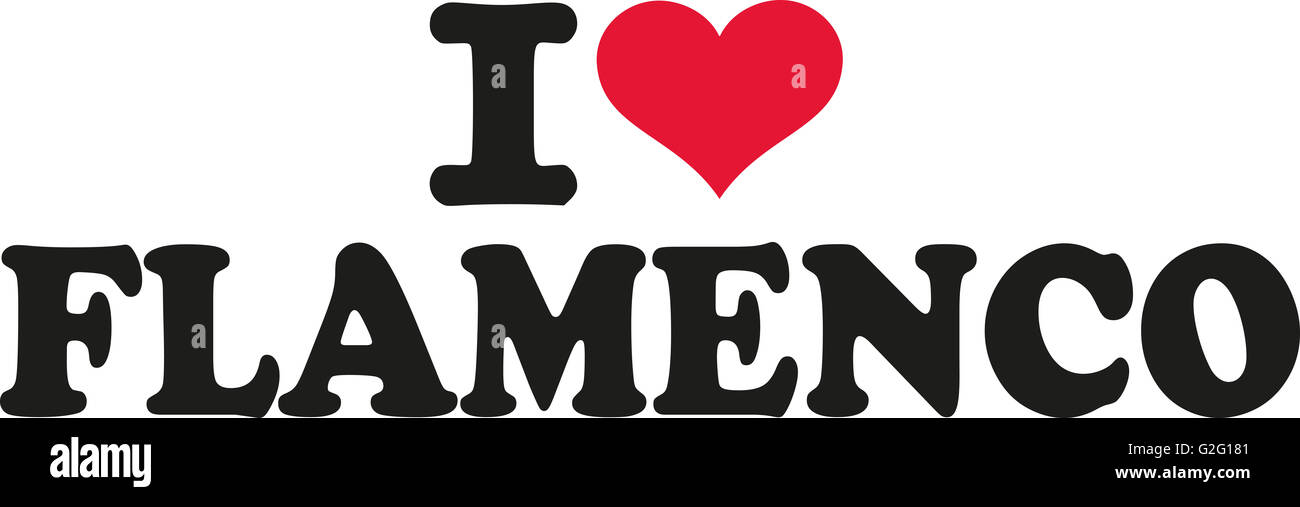 Je t’aime flamenco Banque D'Images