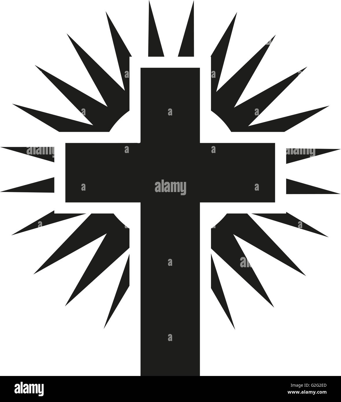 Jésus croix brillant Banque D'Images