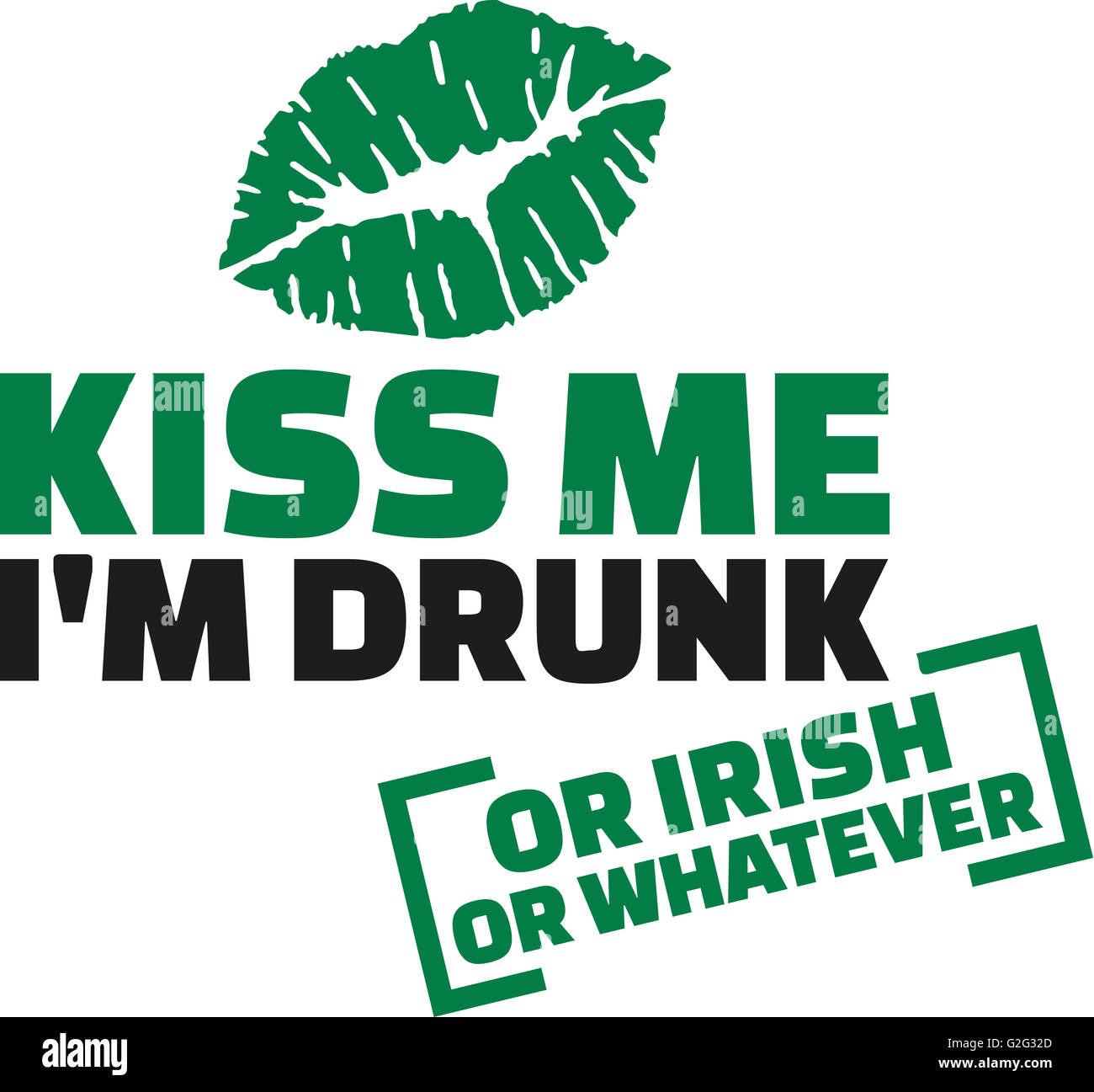 Kiss Me I'm irish saoul disant Banque D'Images
