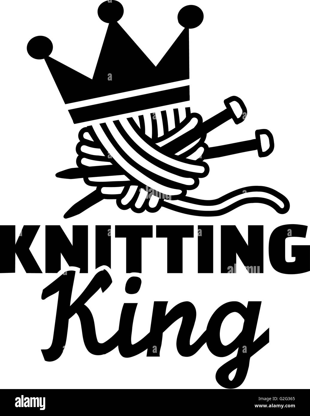 Roi de tricotage Banque D'Images