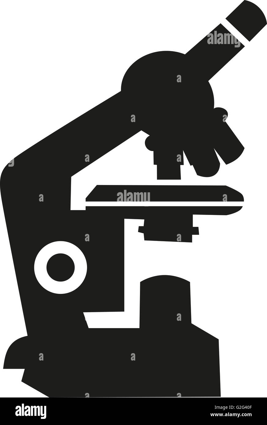 Icône de microscope Banque D'Images