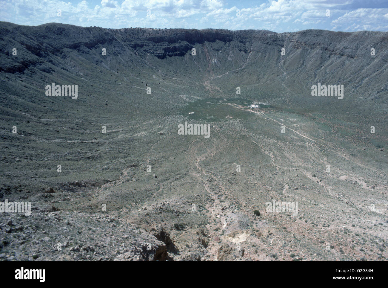 Meteor Crater à Winslow, Arizona connu sous le cratère Barringer. Il se situe à une altitude de 1740 m (5709 ft) au-dessus du niveau de la mer. Je Banque D'Images