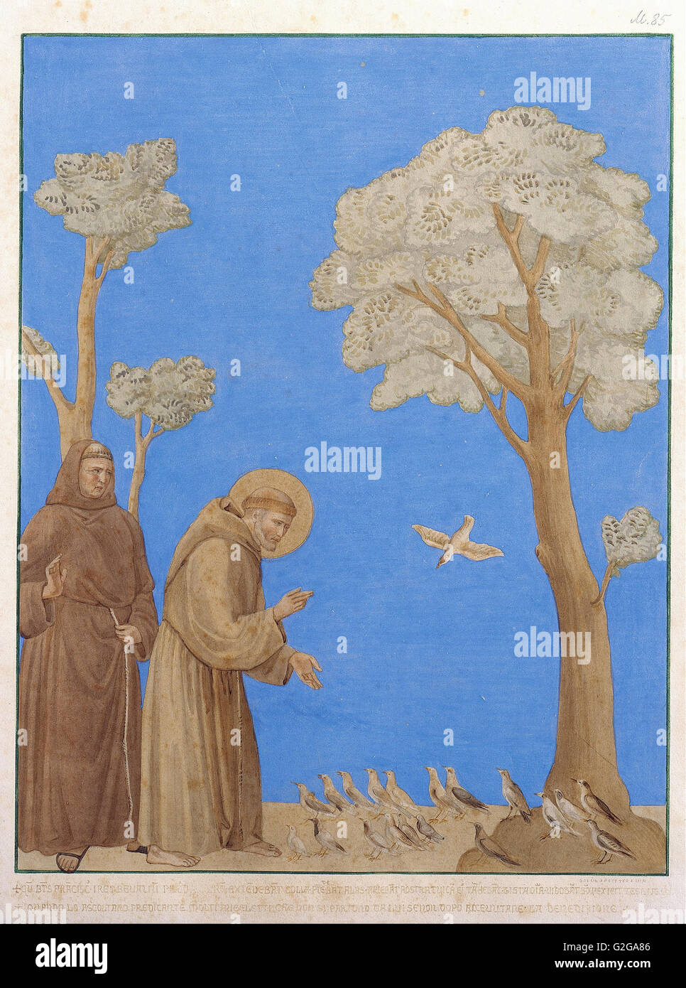 Johann Anton Ramboux - Saint François prêchant aux oiseaux - Museum Kunstpalast, Düsseldorf Banque D'Images