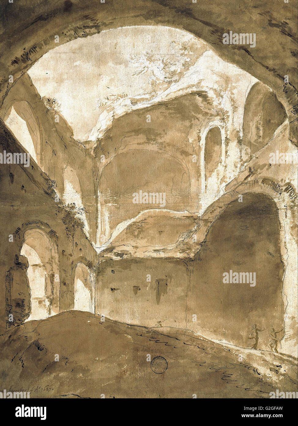 Holman Francis - l'intérieur d'une ancienne ruine - Musée Kunstpalast, Düsseldorf Banque D'Images