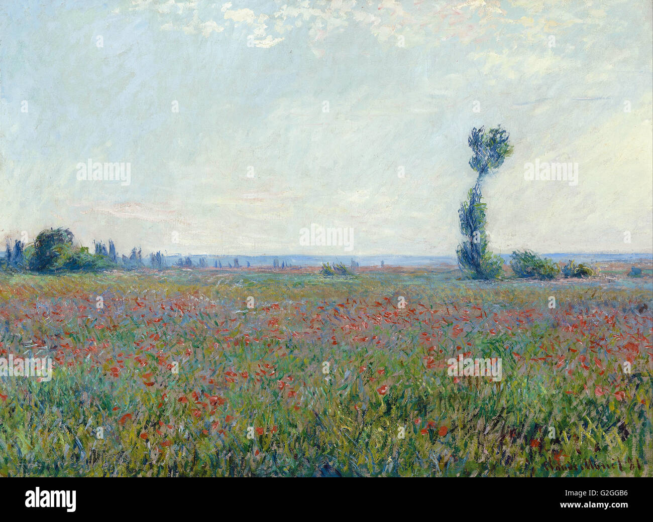 Claude Monet - champ de coquelicots - Le Musée Boijmans Van Beuningen de Rotterdam - Banque D'Images